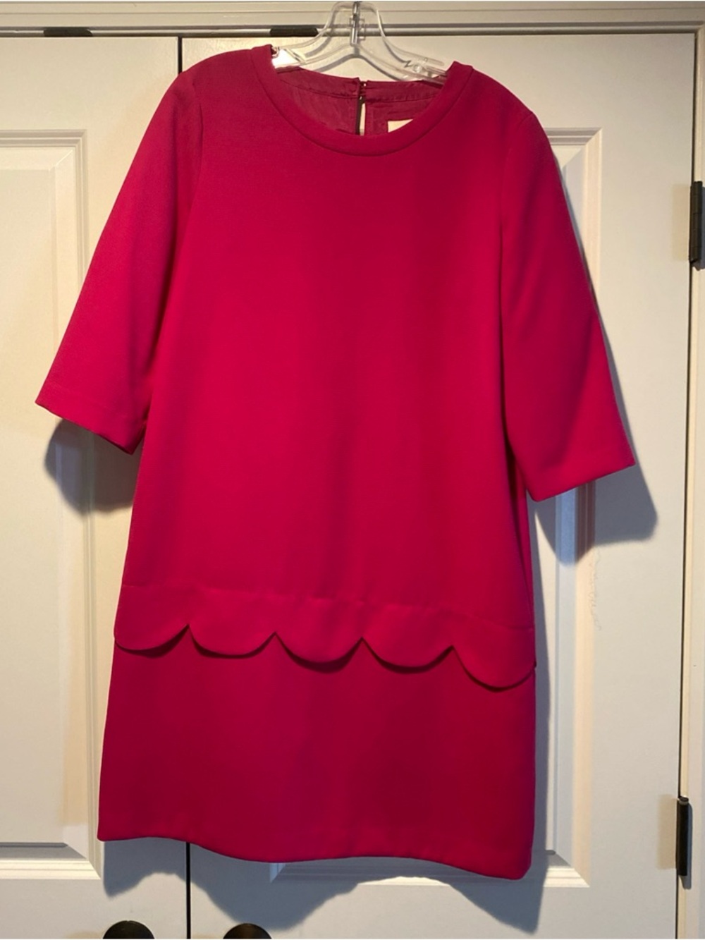 kate spade Hot Pink Scalloped Shift Dress